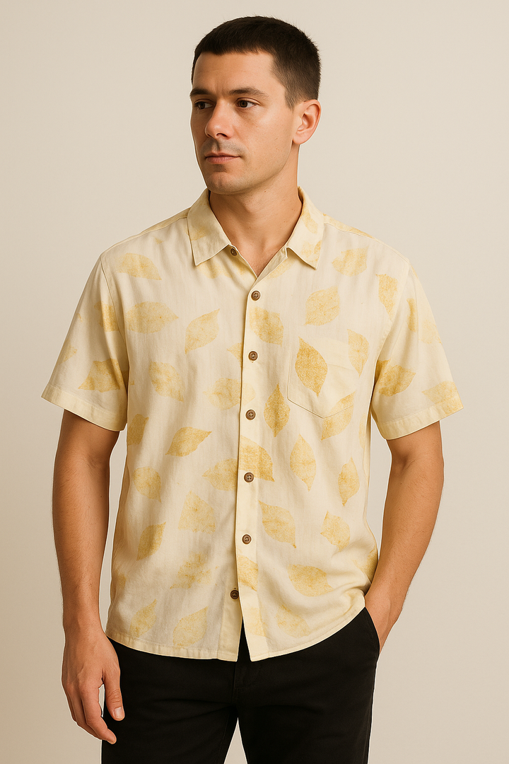 Gender-neutral eco-conscious heritage loom shirt