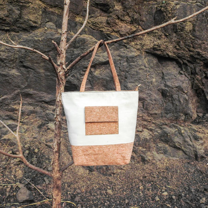 Eco-friendly cork shoulder bag everyday use