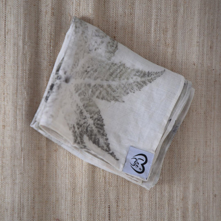 Eco-friendly vegan scarf natural leaf dye