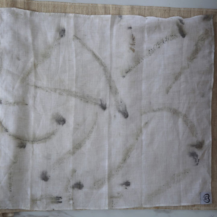 vegan eco print scarf handmade