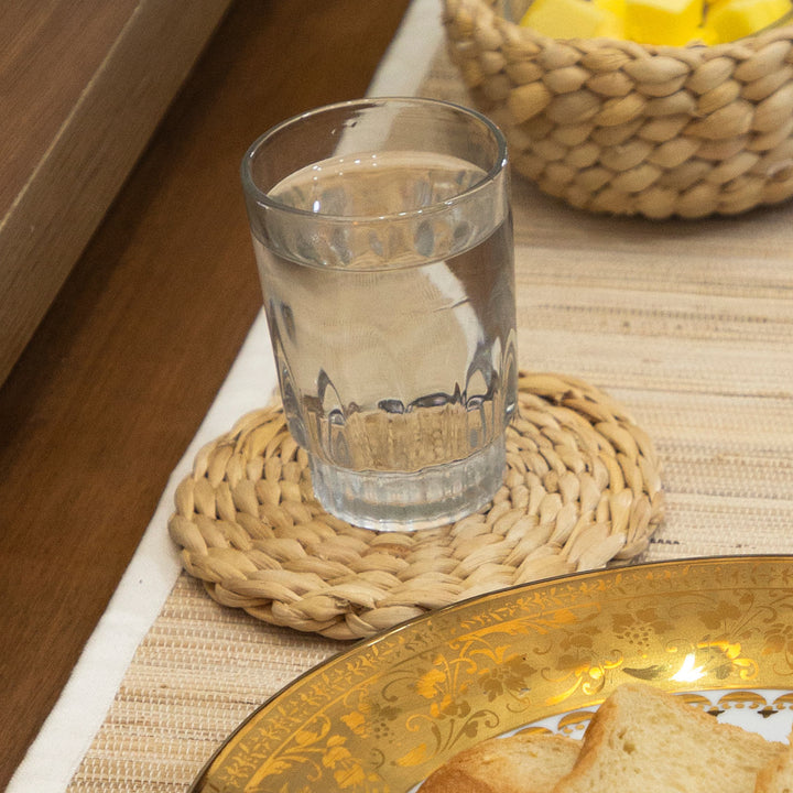 Minimalist eco-friendly coasters handcrafted set of 4