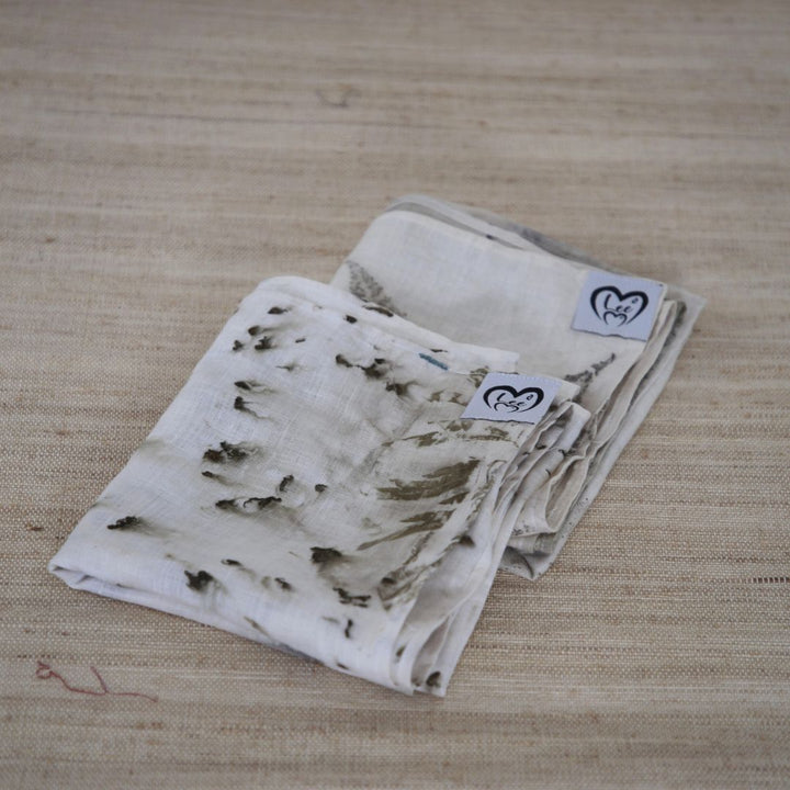 Handcrafted eco print scarf sustainable accessory