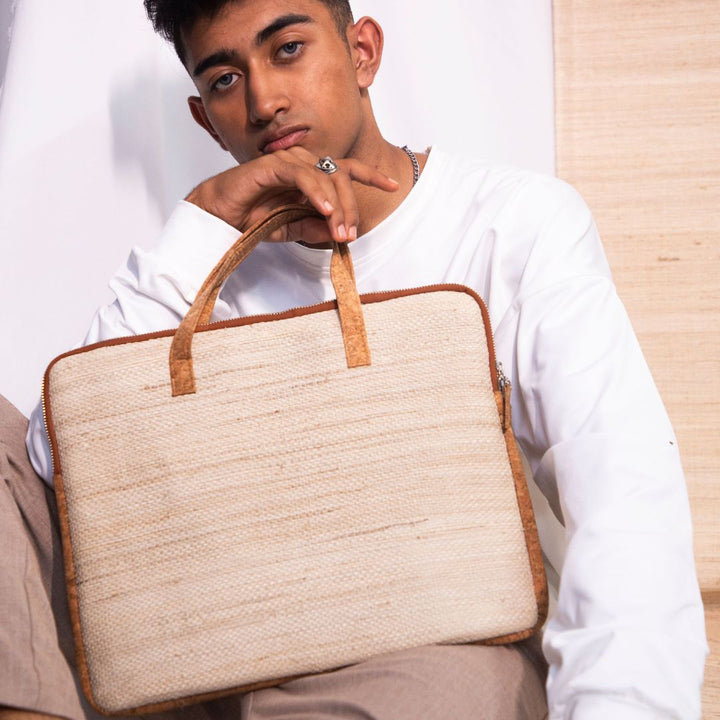 Sustainable laptop work bag vegan unisex