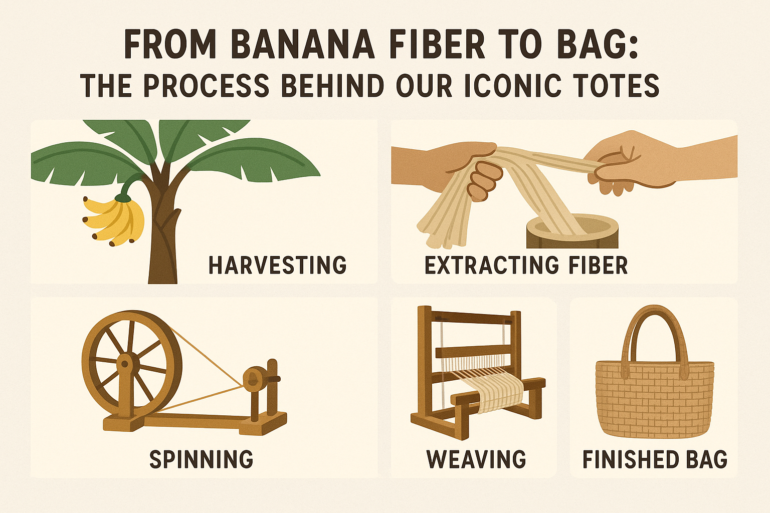 👜 From Banana Fiber to Bag: The Process Behind Our Iconic Totes