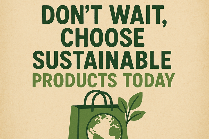 Don't Wait, Choose Sustainable Products Today