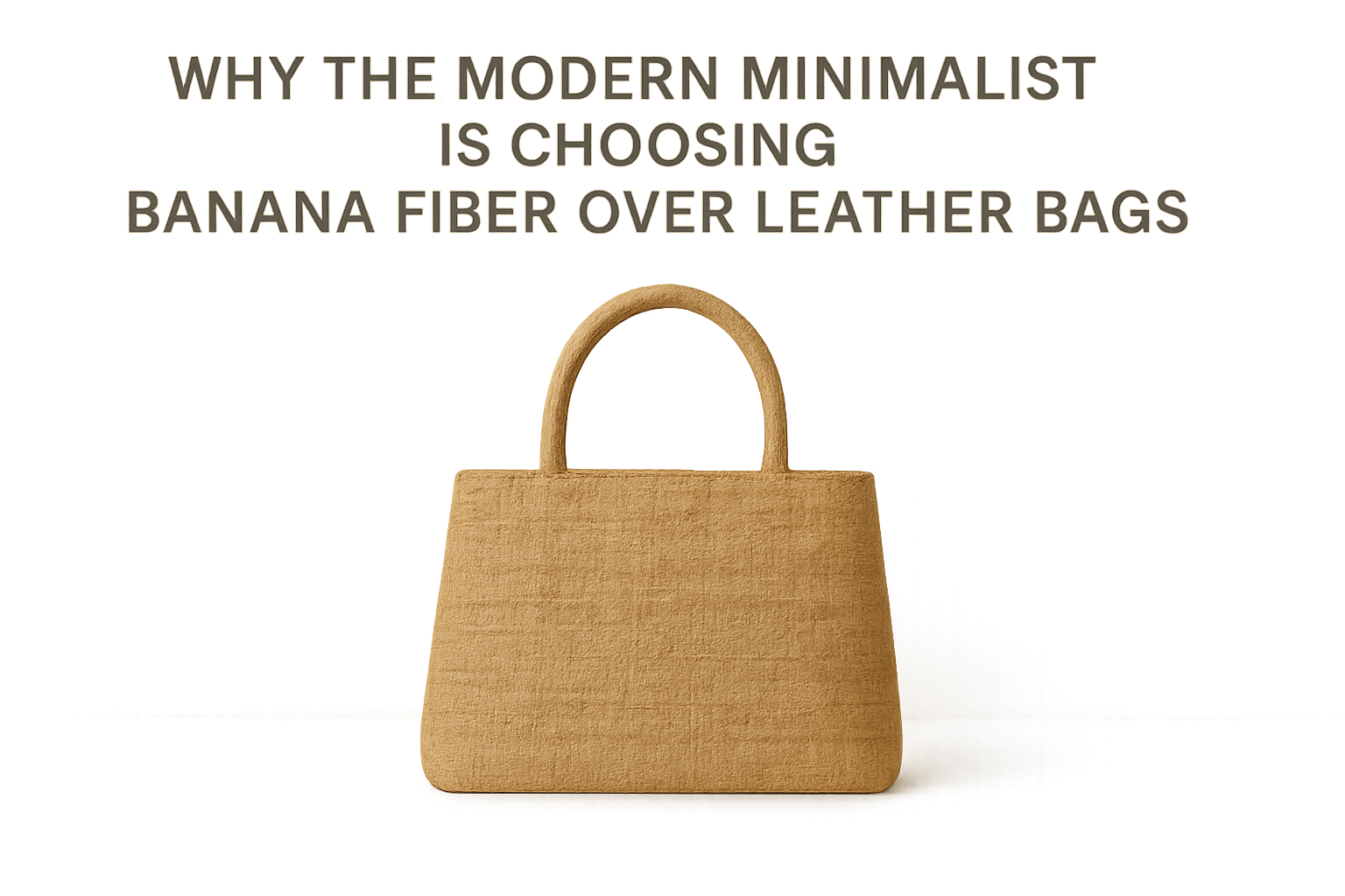Why the Modern Minimalist Is Choosing Banana Fiber Over Leather Bags