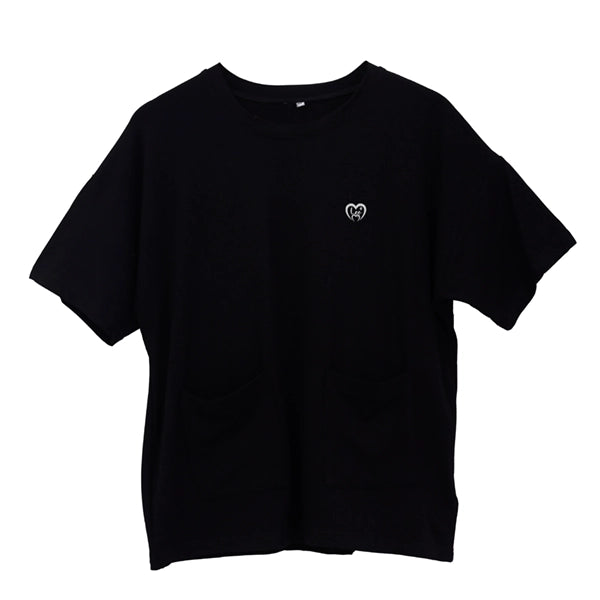 Oversized Down pocket T-shirt | Black