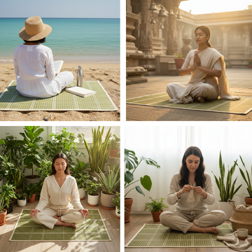 Darbha grass mat uses, Darbha grass meditation mat India eco friendly