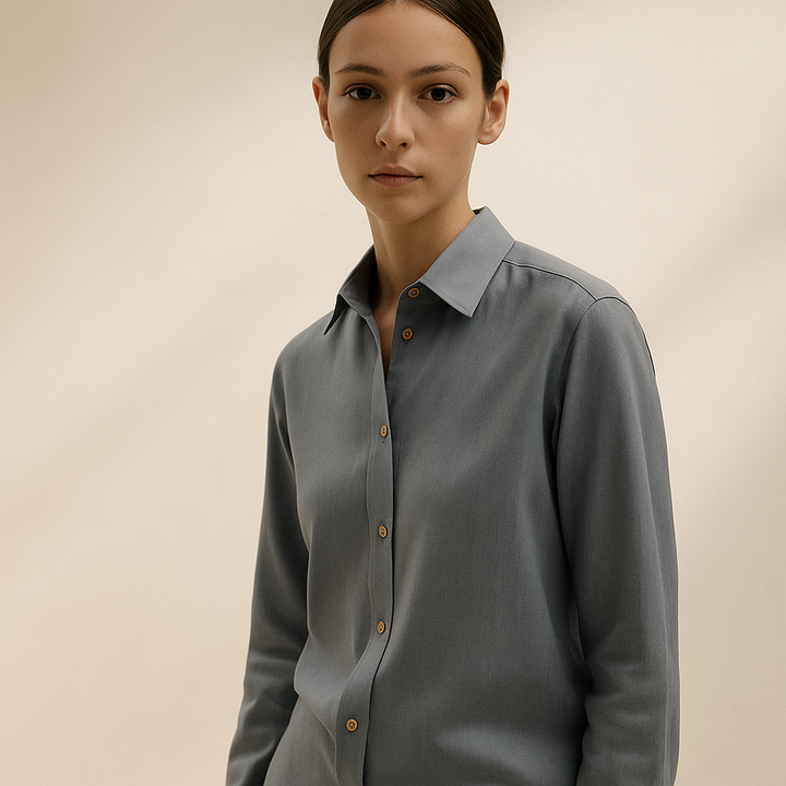 Weavers Handloom womens Shirt | Grey