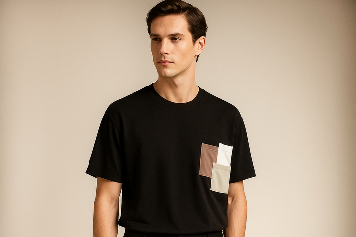 Unisex Oversized 3 pocket t-shirts| Black