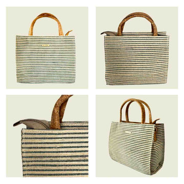 MaLeeMa Banio Mini Tote made from natural fibres, eco friendly compact sustainable tote bag.