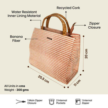 MaLeeMa Banio Mini Tote made from natural fibres, eco friendly compact sustainable tote bag.