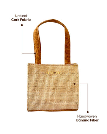 Eco friendly nano tote bag made from natural fibres