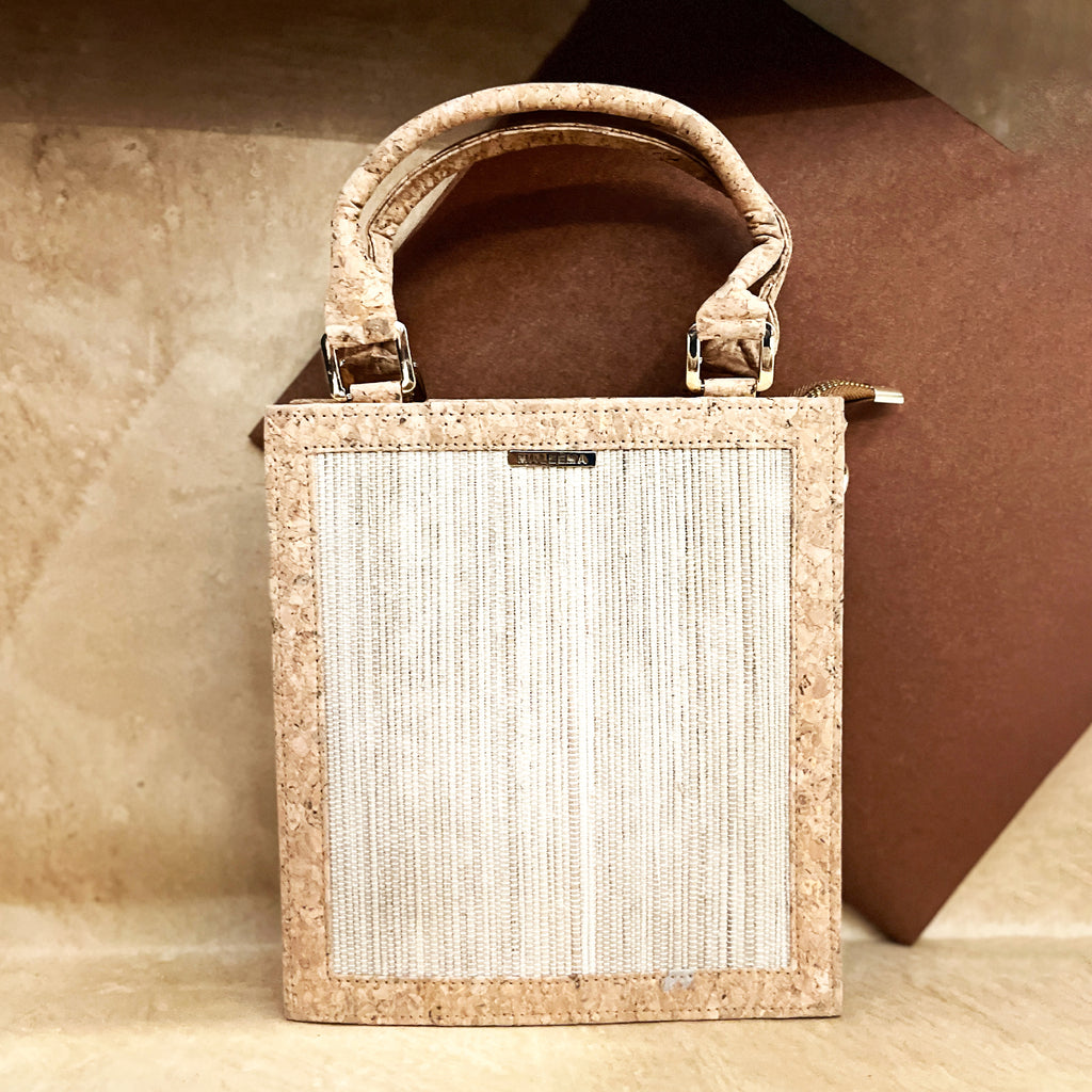 Banana fiber tech sleeve – sustainable minimalist tablet pouch handmade

