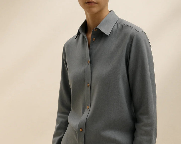 Weavers Handloom womens Shirt | Grey