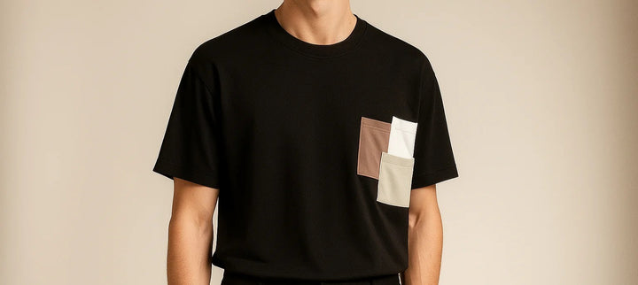 Unisex Oversized 3 pocket t-shirts| Black