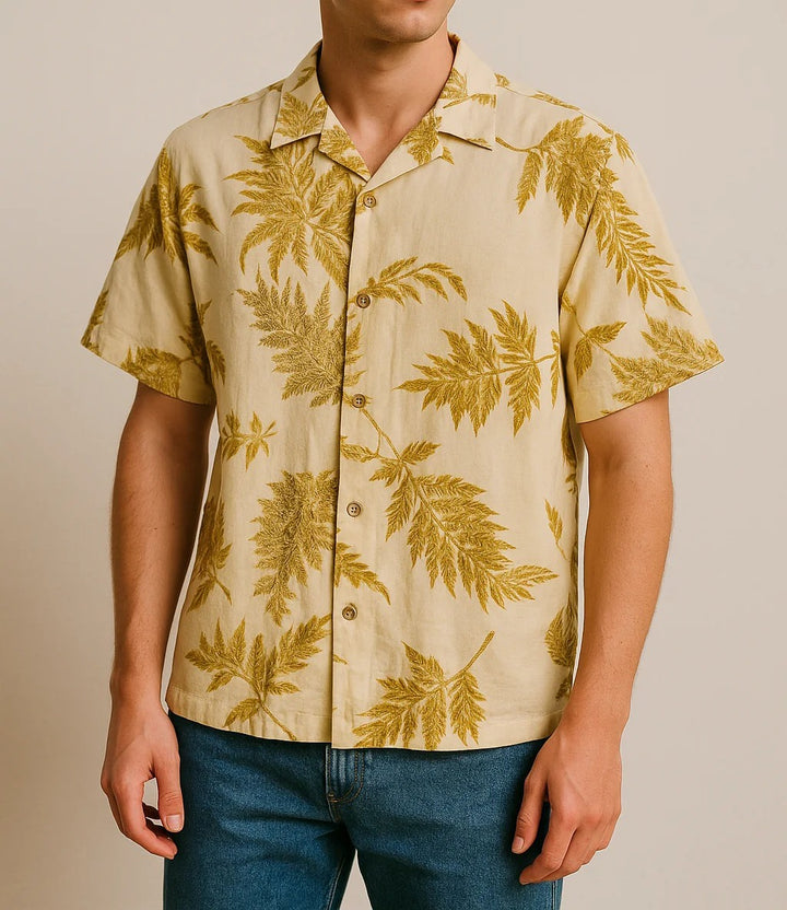 Golden Vein Eco-Dyed Handloom Shirt