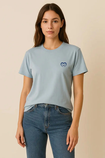 Sustainable bamboo t shirts for women in blue