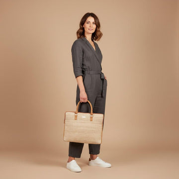 Sustainable laptop work bag vegan unisex